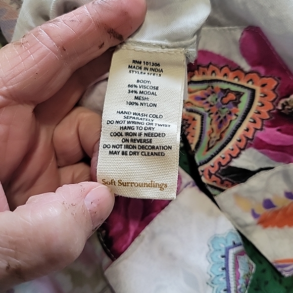 Good Vibes Soft Surroundings Paisley Tunic Sz 2xl - Picture 8 of 10